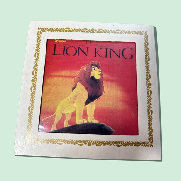 Set Of Two Vintage Disney Lion King Mufasa And Simba Glads Art Fair Prize Decor - Picture 4 of 7